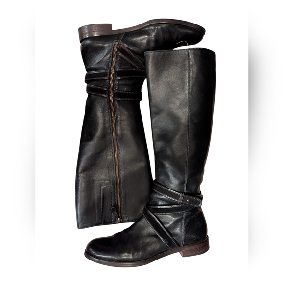 Cole Haan Leather Riding Boots, Black, Size 9B - Picture 6 of 11